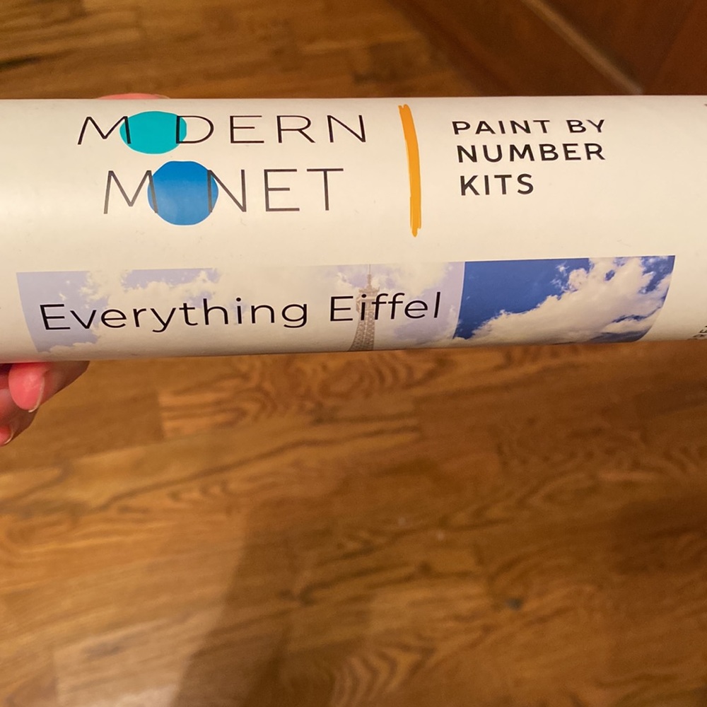 NWT modern Monet paint by numbers kit — everything Eiffel